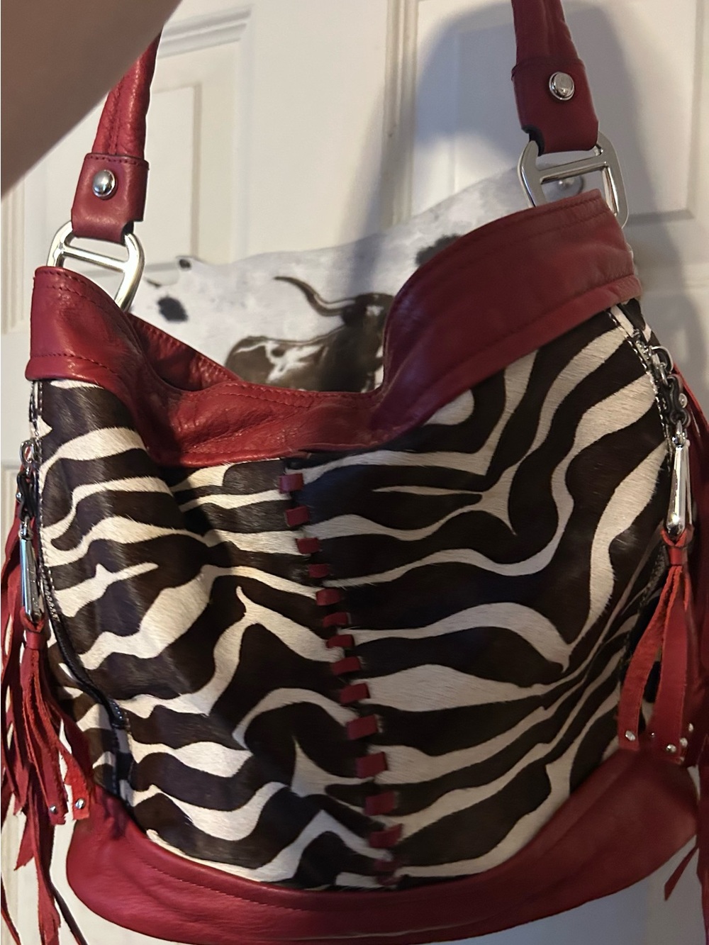 B. Markowsky, Zebra Print, Shoulder Bag - Picture 2 of 16